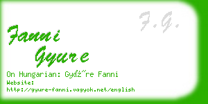 fanni gyure business card